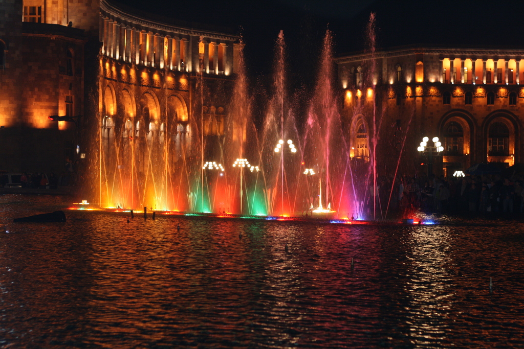 Dancing Fountains in Republic Square, Yerevan, Armenia