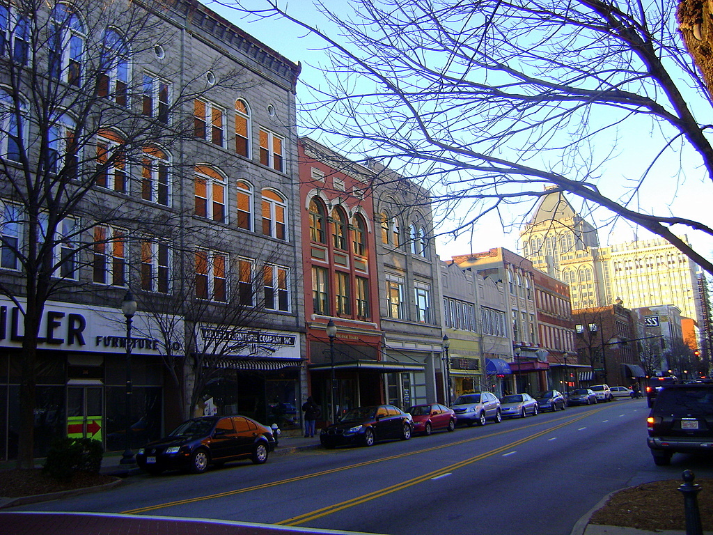 Elm Street, Looking North: Downtown Greensboro, NC
