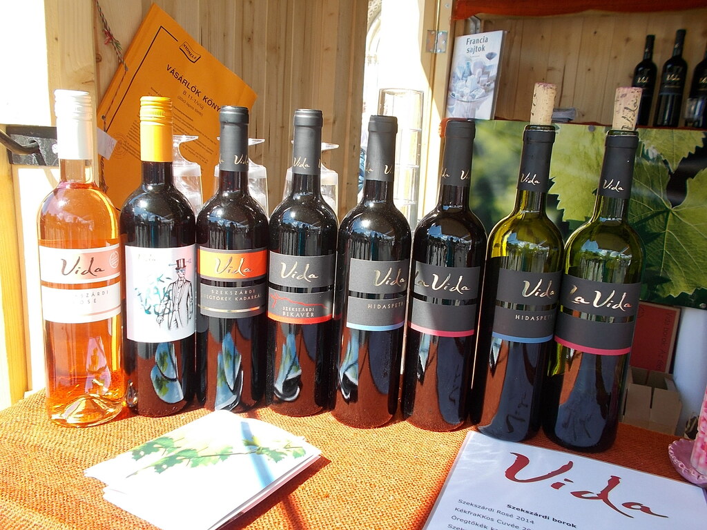 Wines of Tolna County. Street stalls. Book Festival at Matthias Church - Budapest