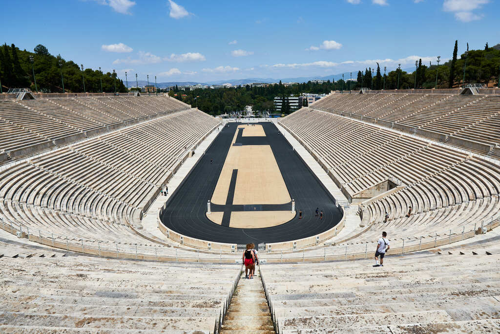 At the Panathenaic Stadium of Athens