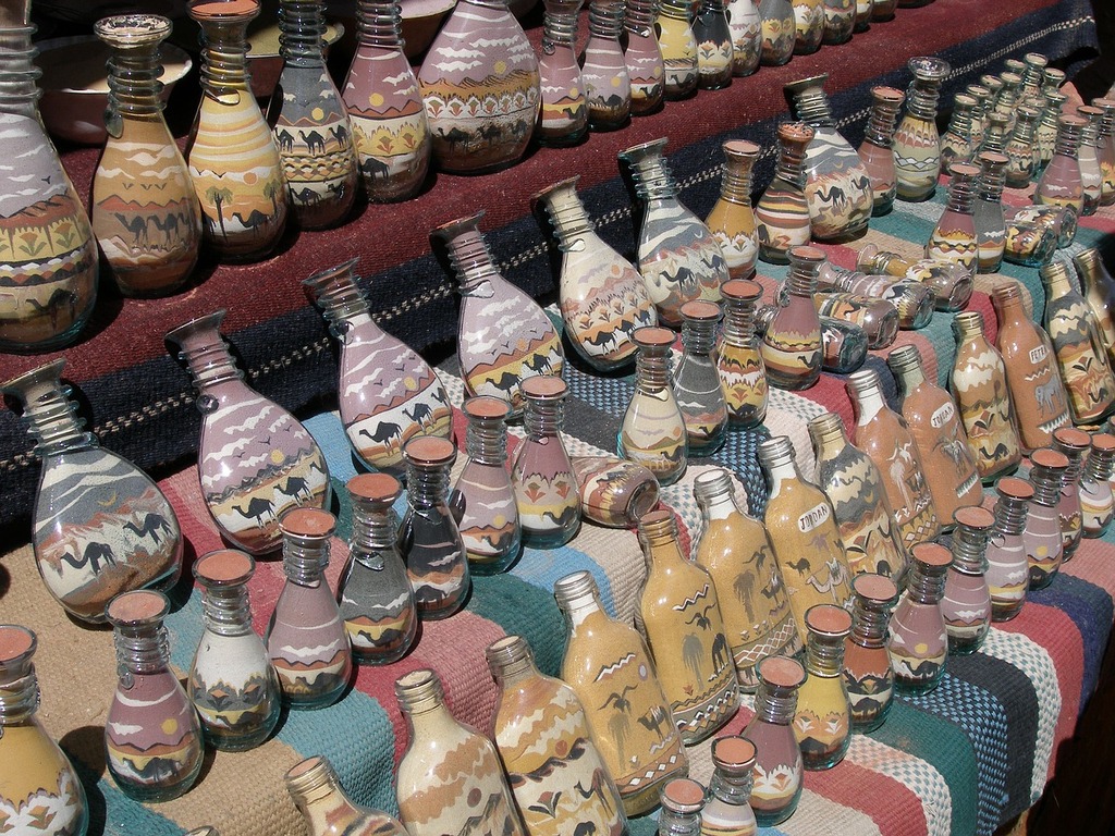 Sand Art Glass Bottle 