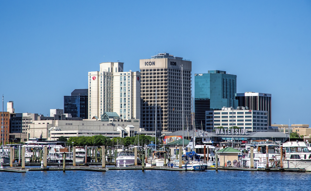 Downtown Norfolk during the day