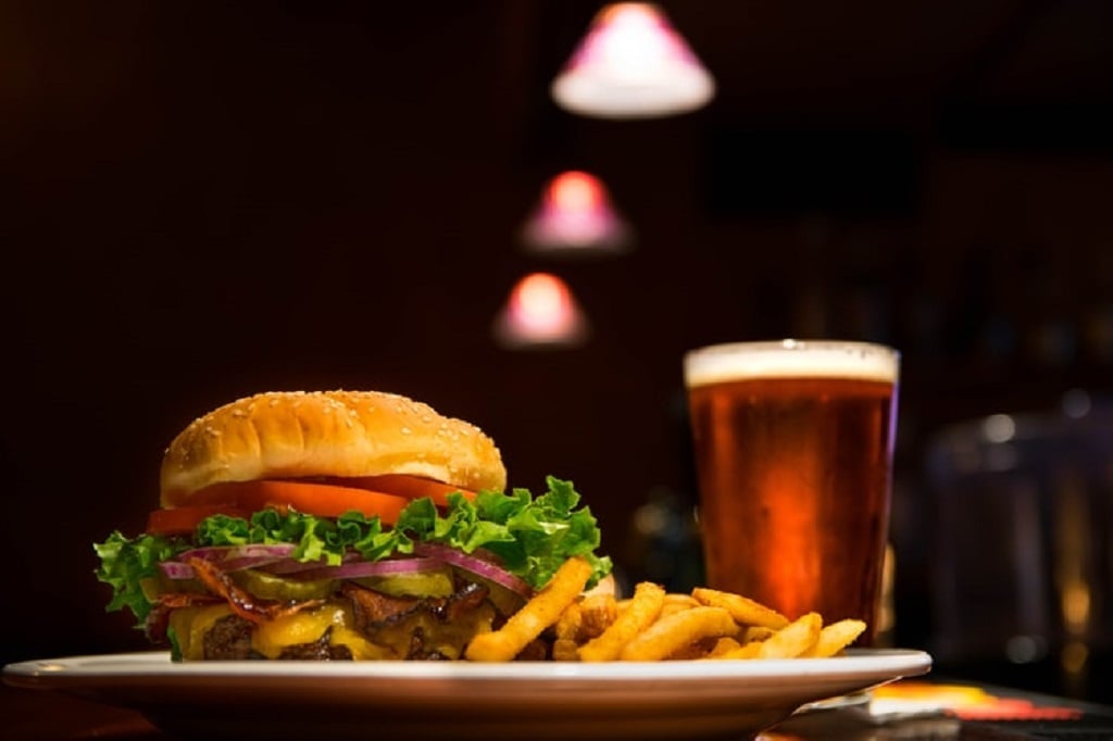Burger and beer