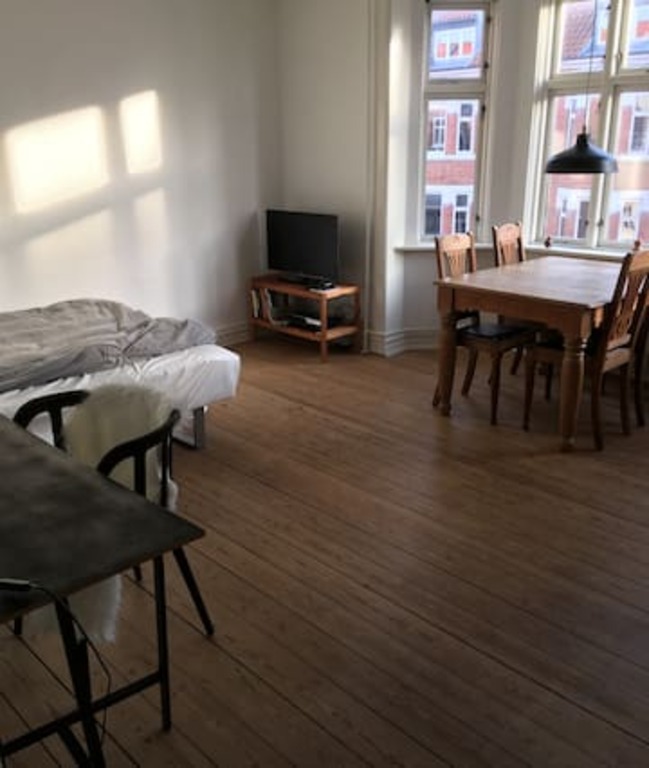 a bright room in an apartment in aarhus