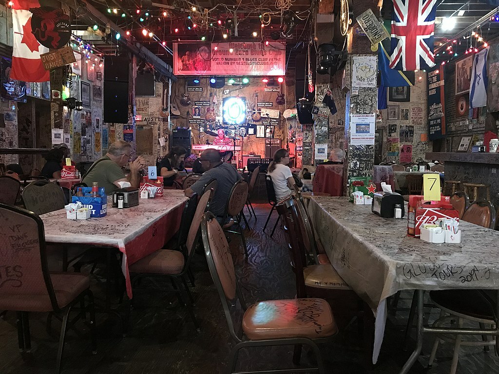 Interior of Ground Zero Blues Club