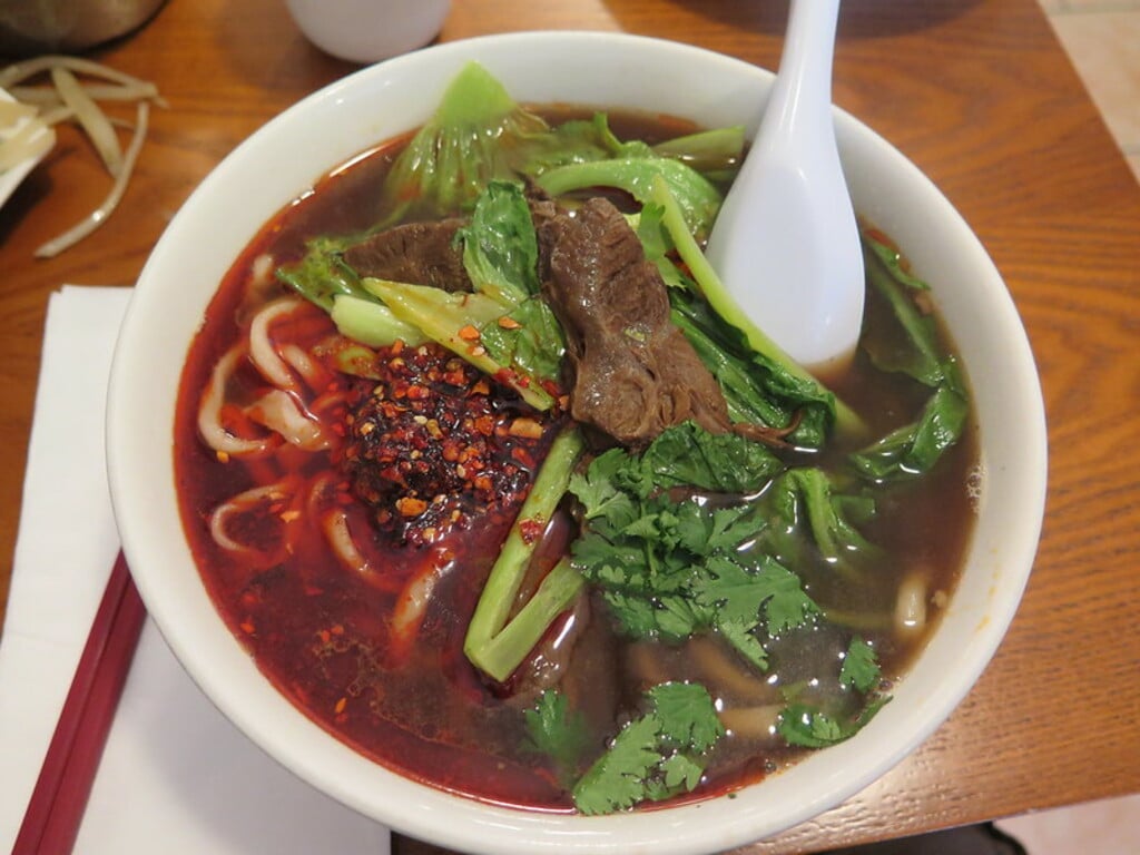 Spicy Beef Hand-Pulled Noodles at Xi An Gourmet