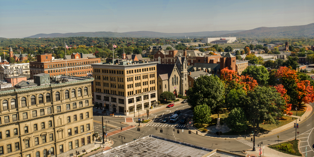 Downtown and Park Square, Pittsfield, Massachusetts