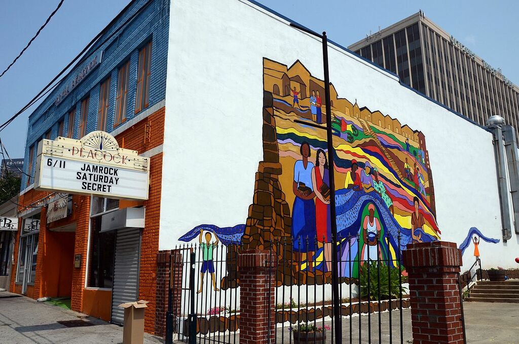 Royal Peacock mural Sweet Auburn