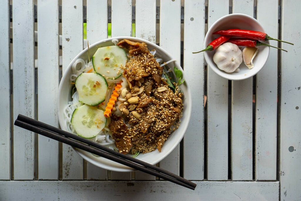 Vietnamesisches Gericht Bun Thit Nuong