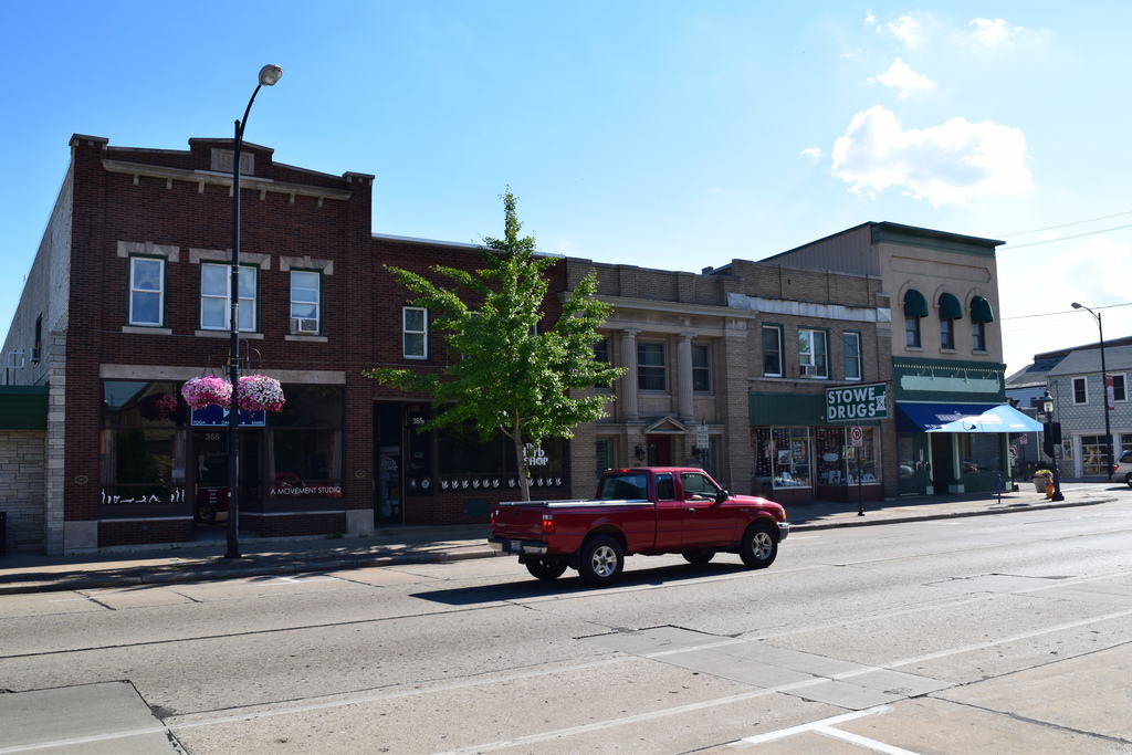 West end of the Main Avenue Historic District, De Pere, WI