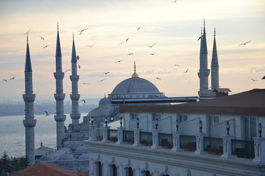 Blue mosque at dawn