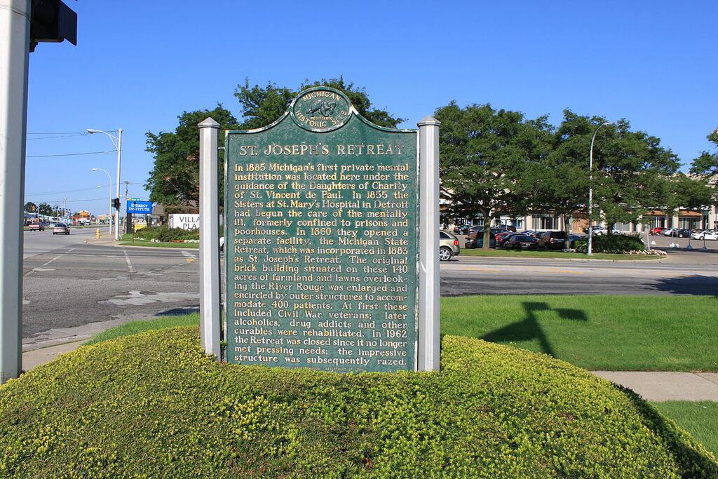 Saint Joseph's Retreat historical marker Dearborn Michigan