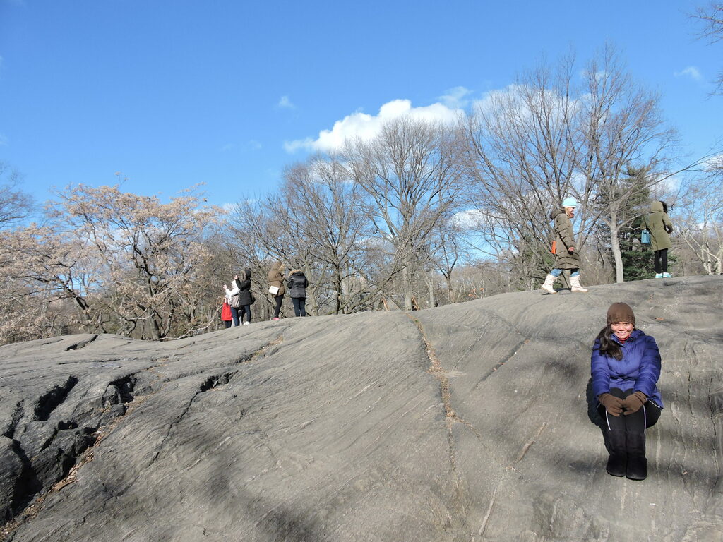 The author on the bedrock