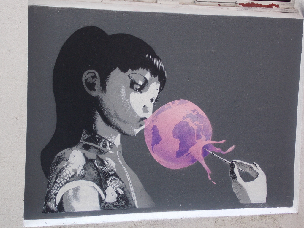 One of the many pieces of street art around Kong Oscars gate