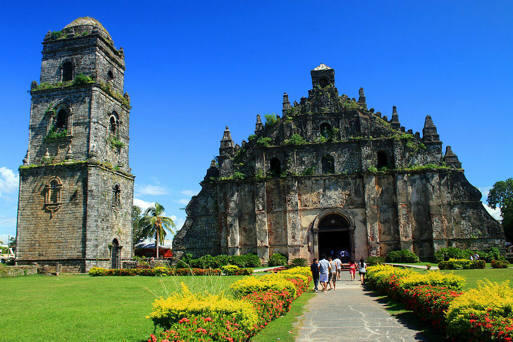 Paoay Church facade in Ilocos Norte