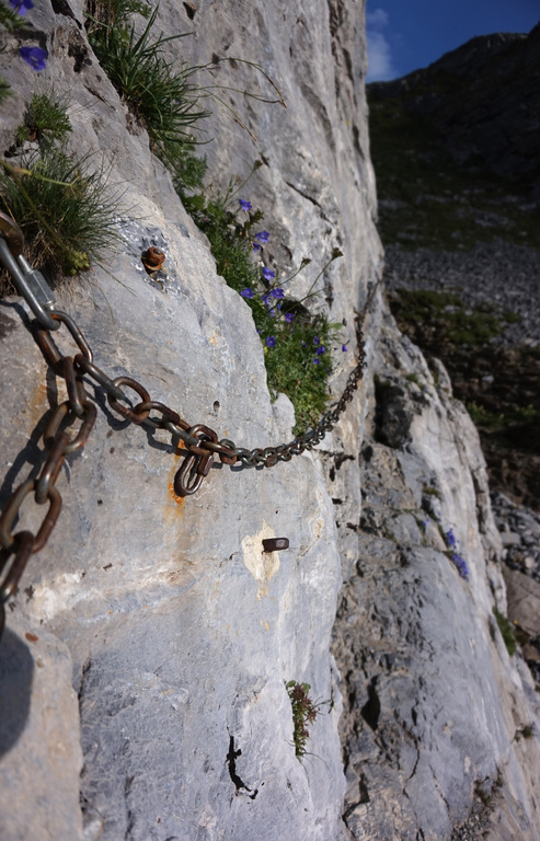 Chain on trail