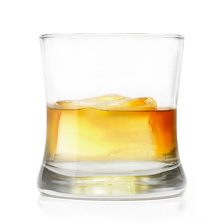 A Glass of Whiskey on the Rocks