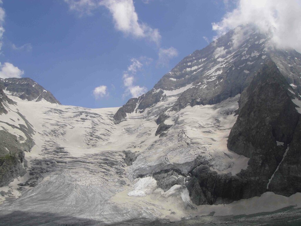 Kolahoi Glacier andMt.Kolahoi(5425m) North view -the highest mountain in Kashmir valley