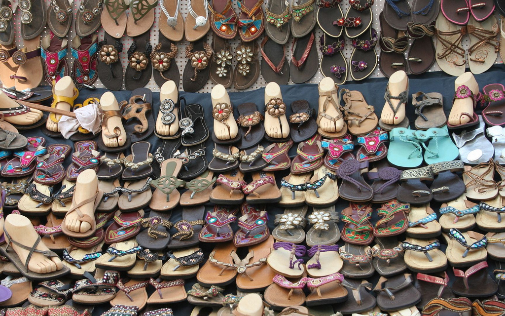 Shoes on display