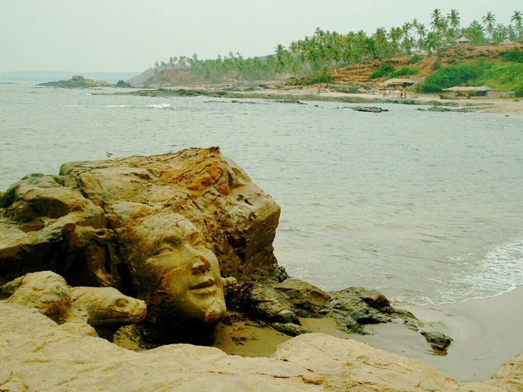 Goa India Little Vagator Beach Shiva Head