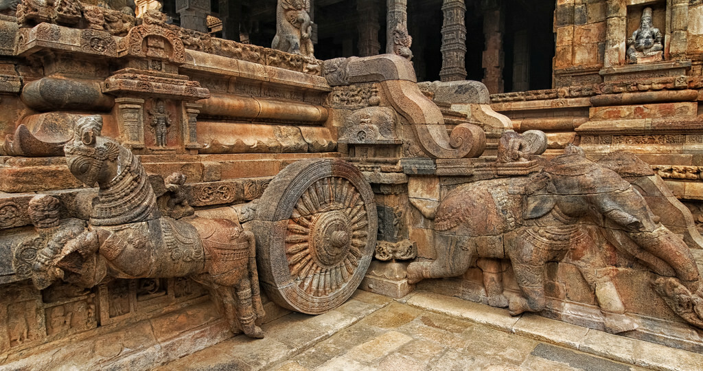 Chola Carving in Airavatesvara Temple, Darasuram,