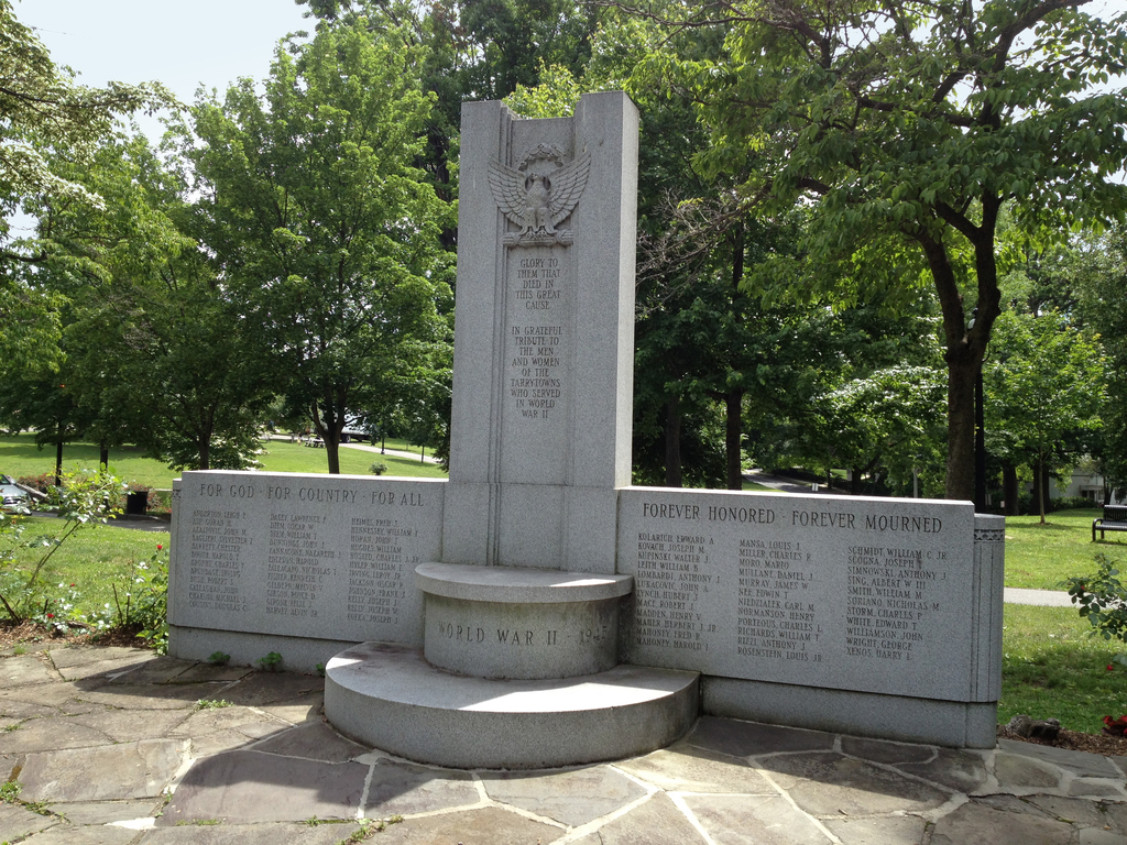 Patriots Park Tarrytown NY WWII Memorial closeup