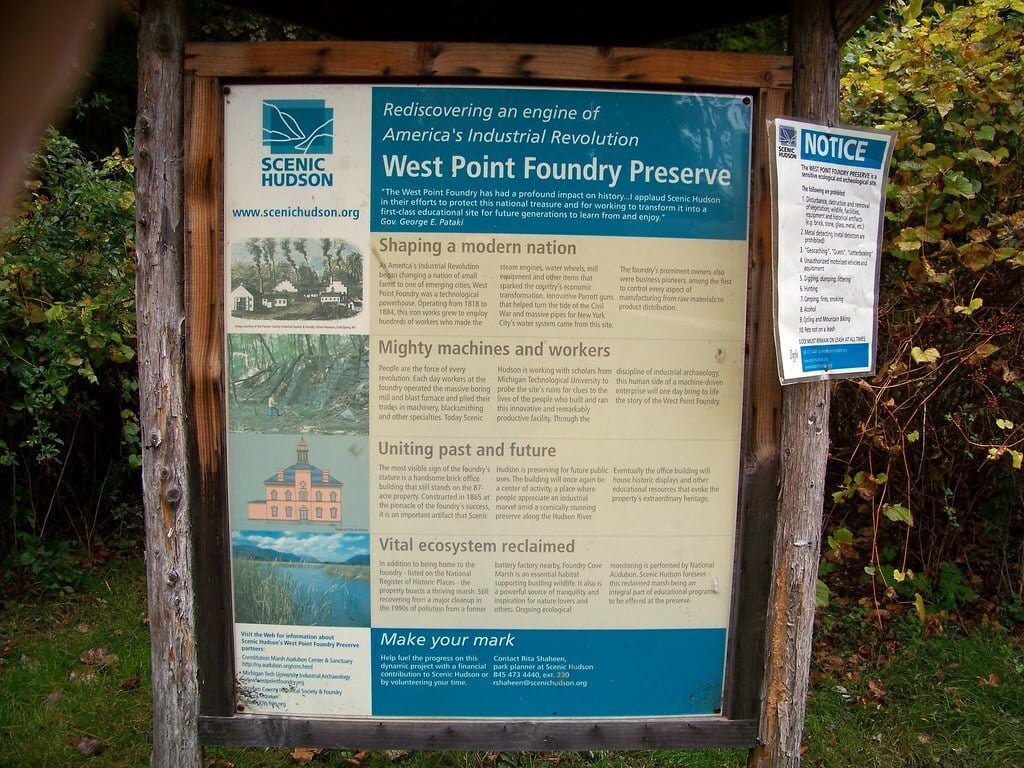 West Point Foundry Interpretative Sign