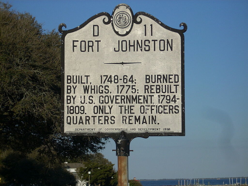 Fort Johnston Historical Marker