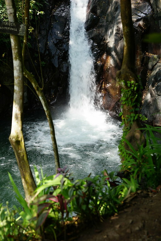 The Aling Aling waterfall in Bali