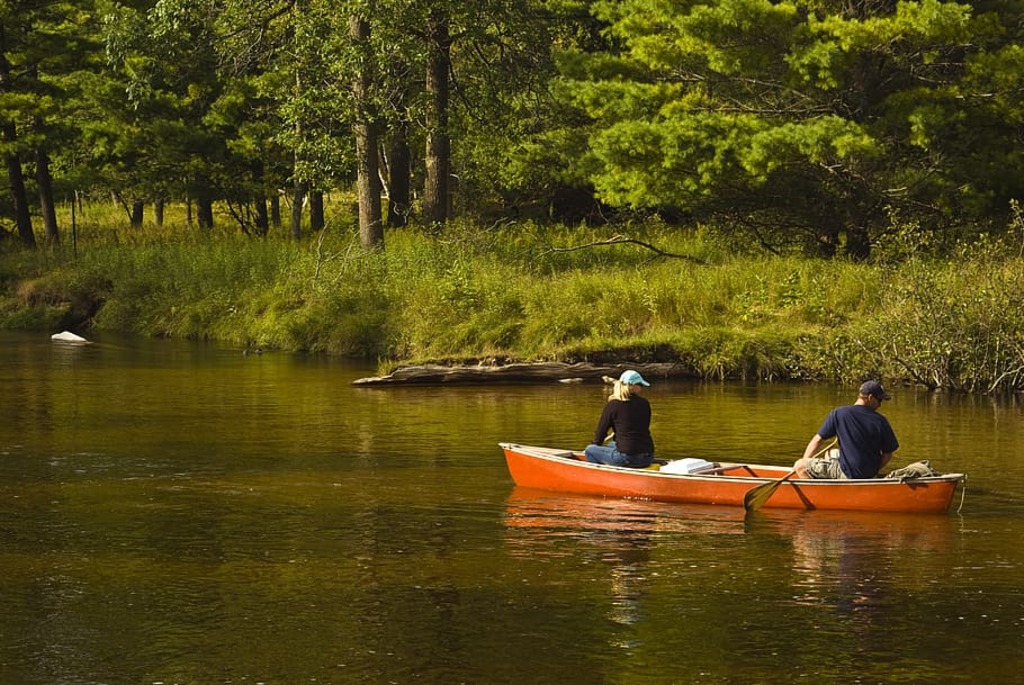 kayaking in a lake
