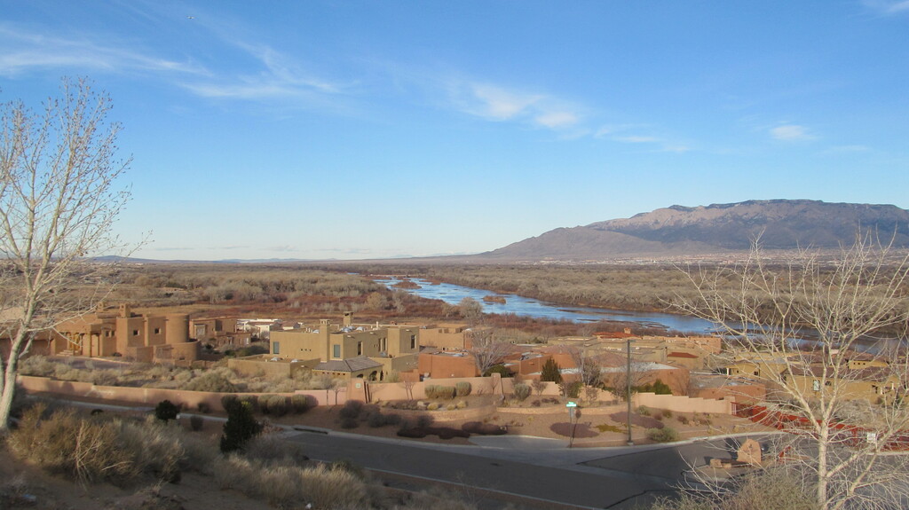 View of the Rio Grande Valley from the old University of Albuquerque NM