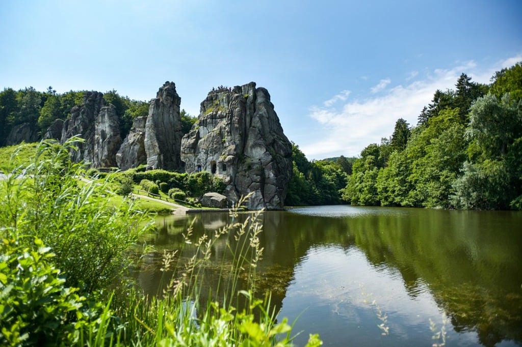 Teutoburg Forest Externsteine Lake