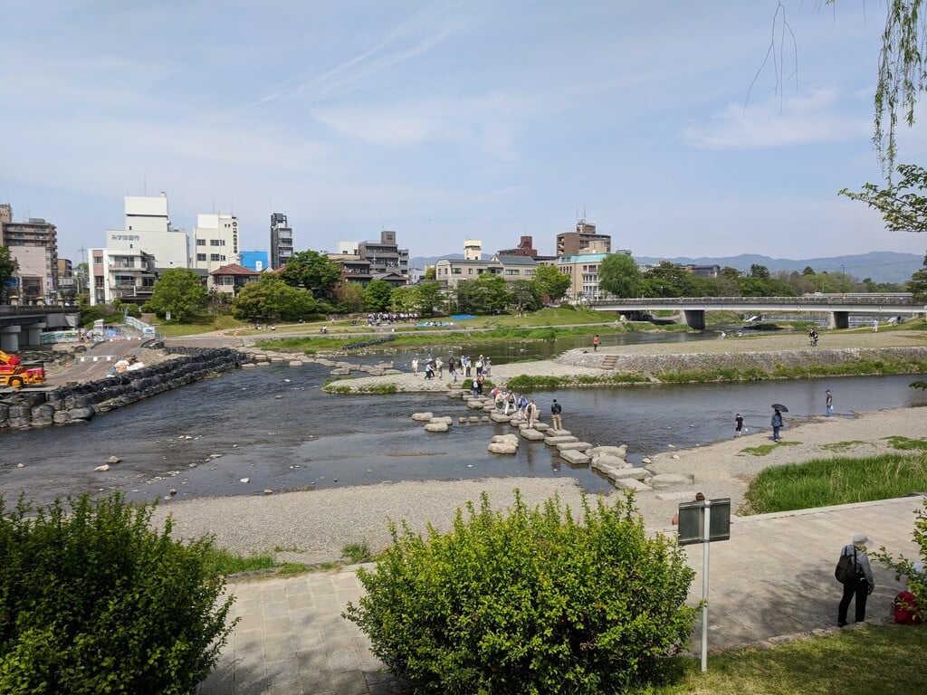 Kamogawa Delta from the east bank