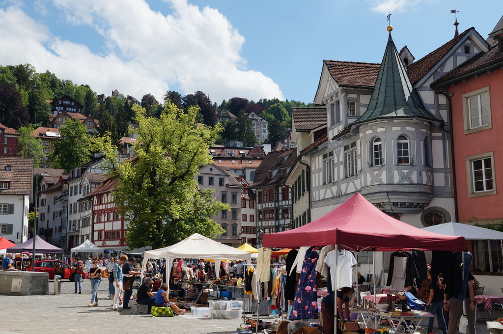 St.Gallen Gallusplatz Flohmarkt
