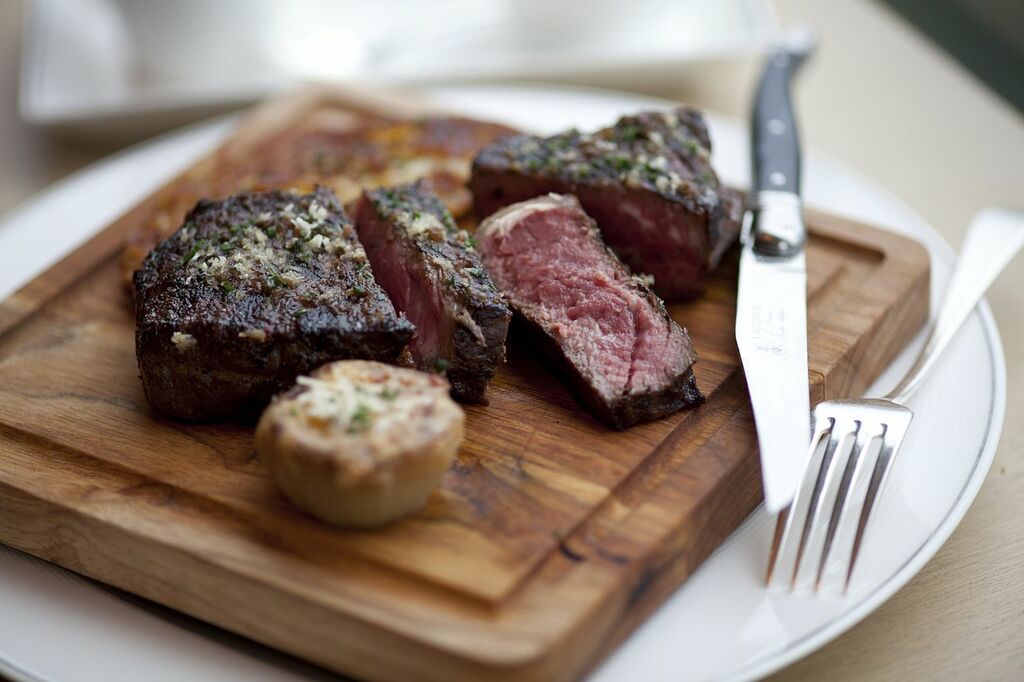 Grilled Striploin Steak on the Board