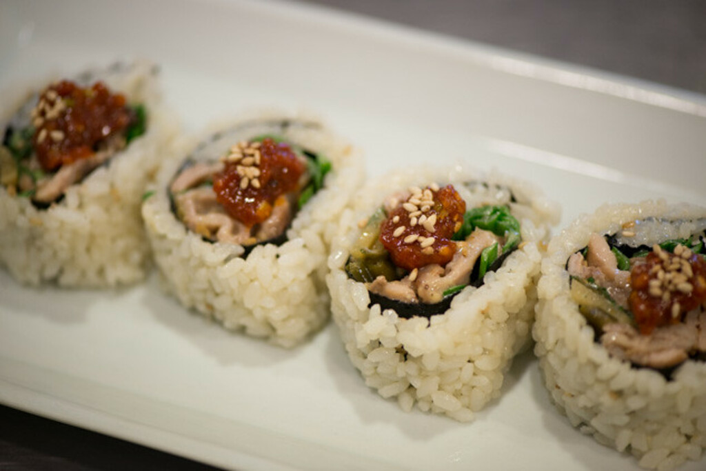 Korean Food - Kimbap Korean Sushi with Gochujang (Creative Commons)