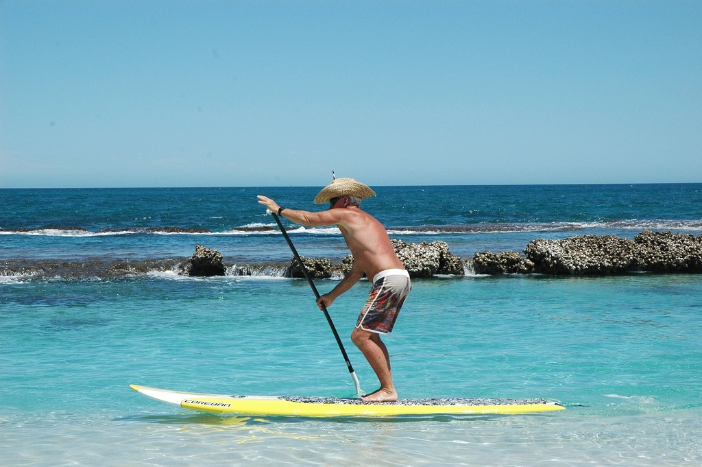 paddle boarding