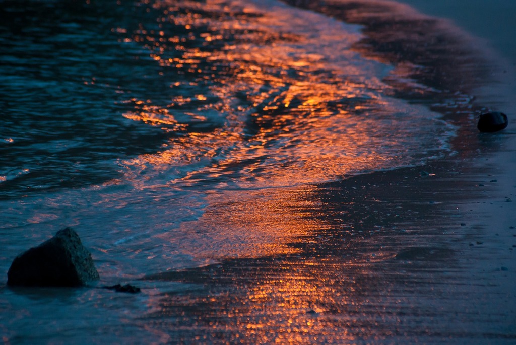 Stroll on the beach at night