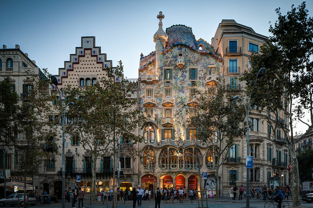 Casa Batllo Overview Barcelona Spain
