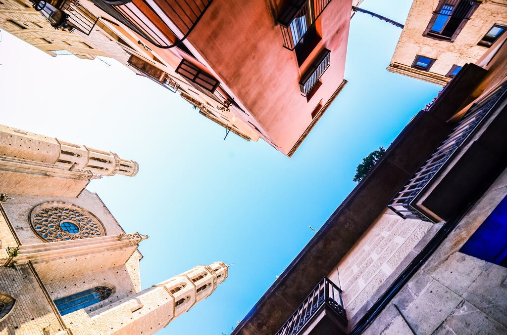 Famous landmarks in Barcelona, Spain
