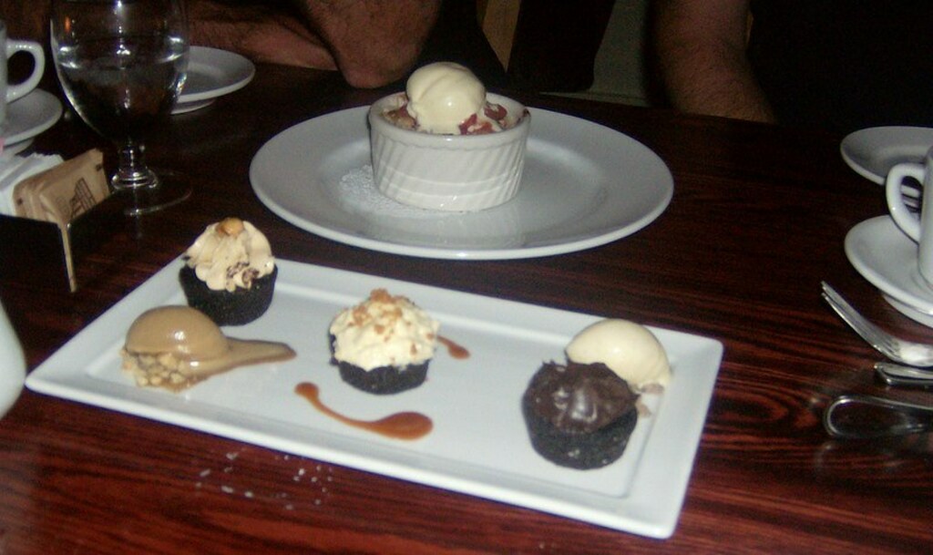 Fruition Dessert to Share:  Strawberry/Rhubarb Cobbler, Cupcake Tasting Platter