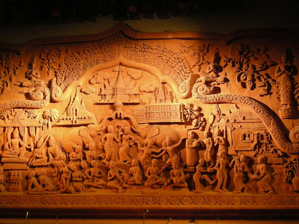 Thai wood carving