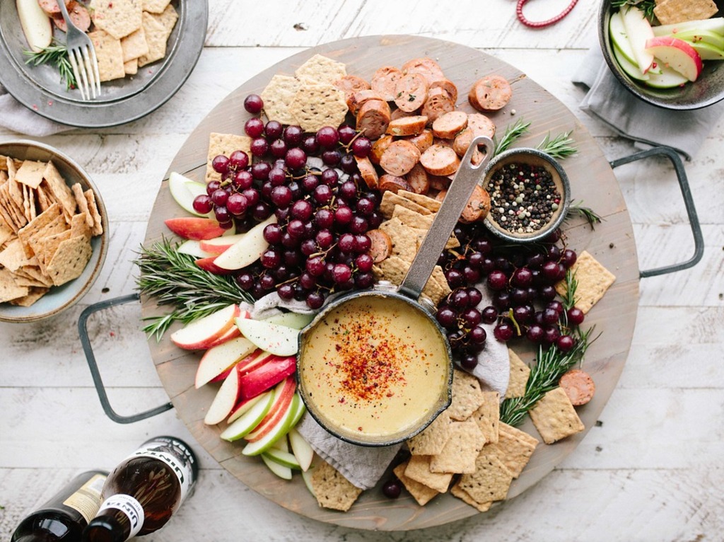 artsy food platter