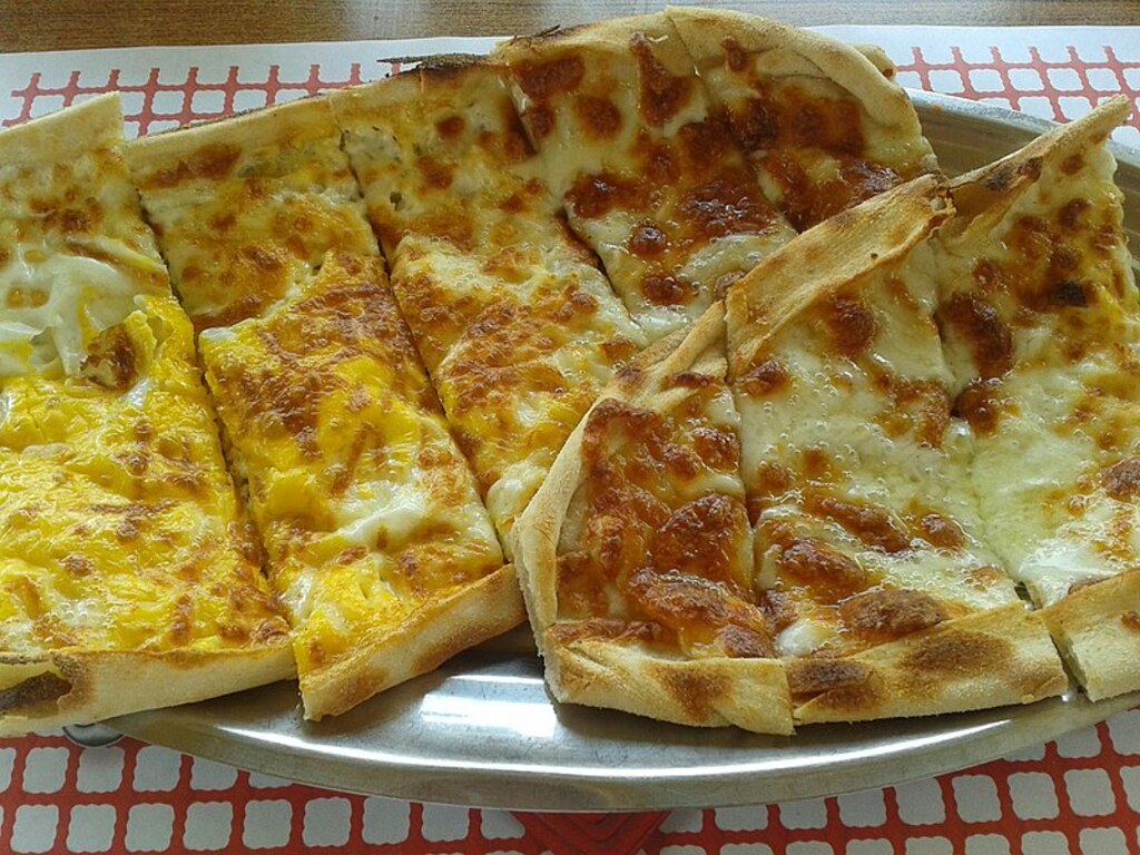 Pide with kashar cheese and eggs