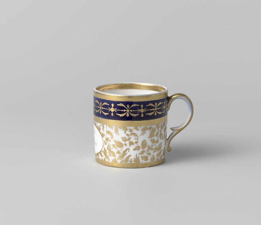 Kop met bladranken en een opschrift, BK-NM-14009-A
