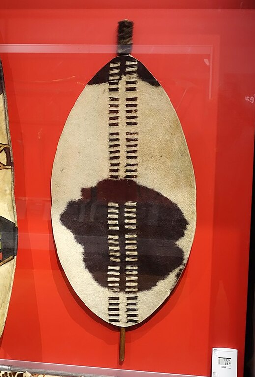 Shield, Zulu, Southern Africa, cow hide - Peabody Museum, Harvard University - DSC05996