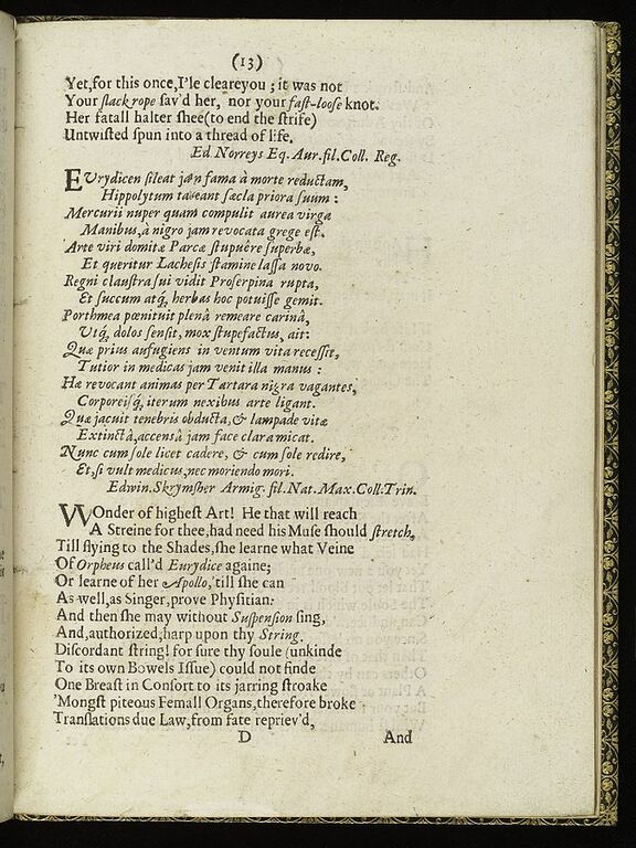 <div class="fn">
Page of poetry from 'Newes from the Dead', 1651</div>