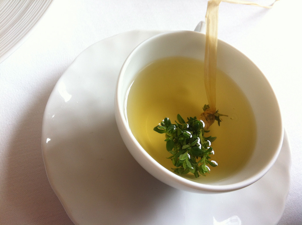 Tomato tea and thyme