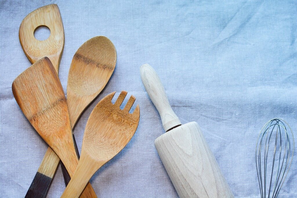Wooden kitchen utensils