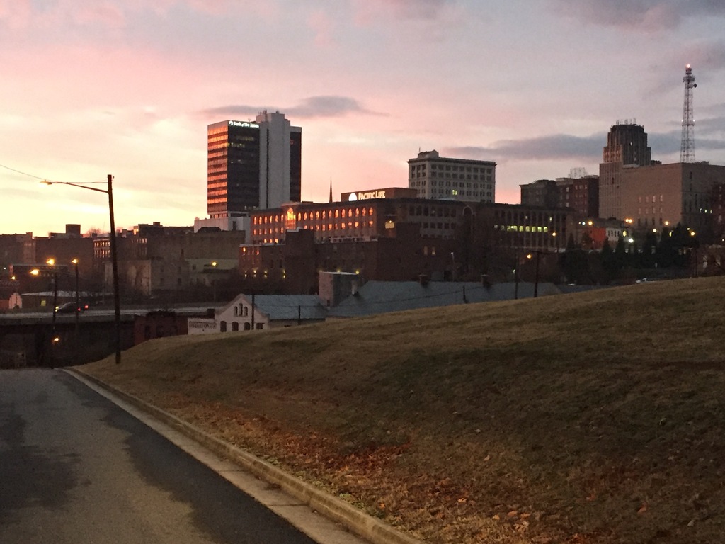 Downtown Lynchburg from Daniel's Hill at Point of Honor